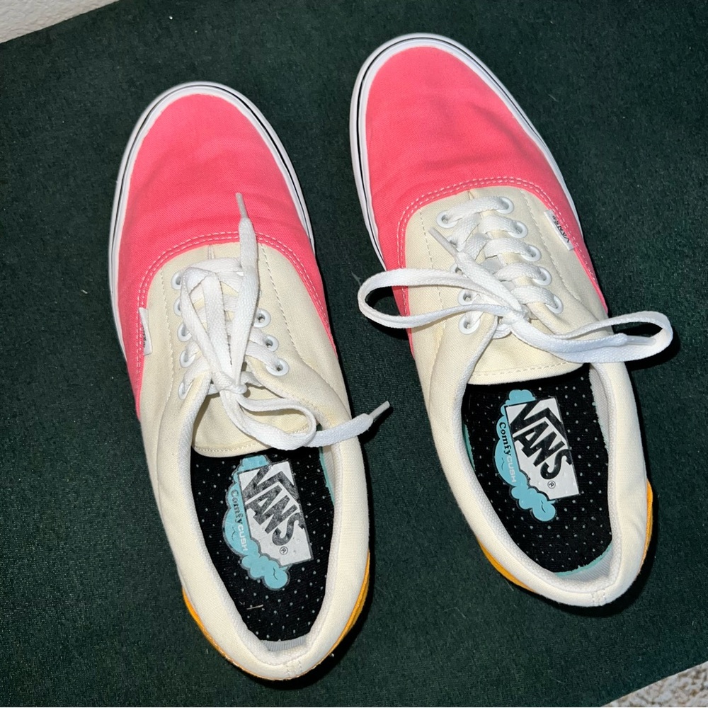 Vans Two-Tone Pink and Yellow Shoes